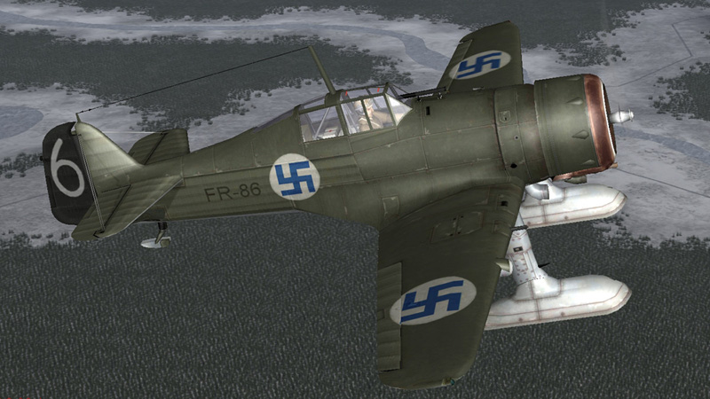 Fokker D.XXI IL-2 vanhassa Sturmovik 1946 -pelissä.