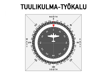 Työkalu tuulikulman laskemiseen, tulosta, leikkaa ja liimaa. Työkalu tuulikulman laskemiseen, tulosta, leikkaa ja liimaa.