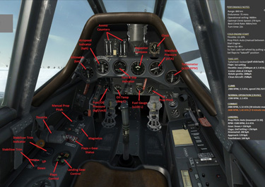 Focke Wulf 190 A-3 ohjaamo ja mittaristo.